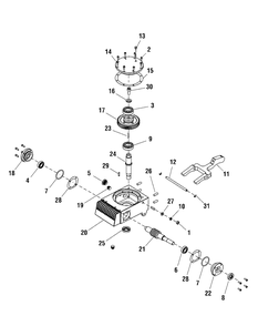 Reduction Gearbox Group (80003061) Diagram and Parts List for 866056-EX436-T  Briggs and Stratton Lawn Tractor Accessories